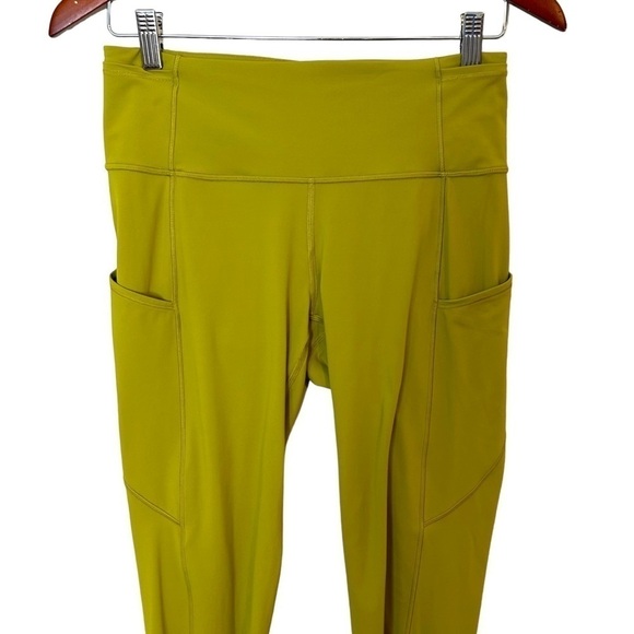 LULULEMON Fast and Free Crop II 19" *Nulux Golden Lime - Picture 8 of 14